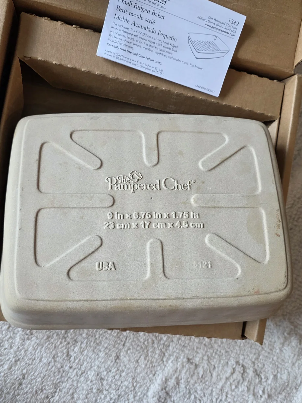 Pampered Chef Small Ridged Baking Dish